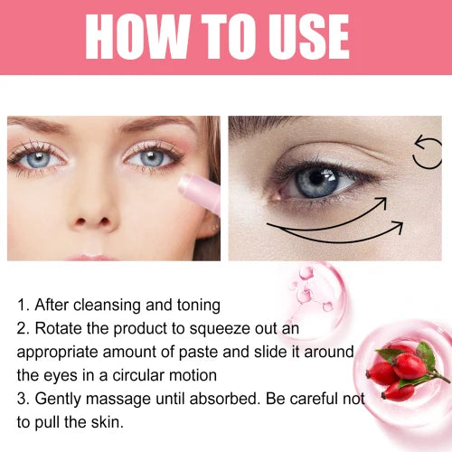 West Month Rosehip Eye Cream Stick  Eye Area Moisturizing Light Line Dark Circles Lift Firming Eye Cream